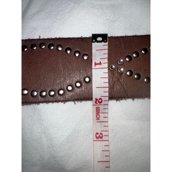 Linea Pelle Leather Studded Belt - Picture 9 of 12